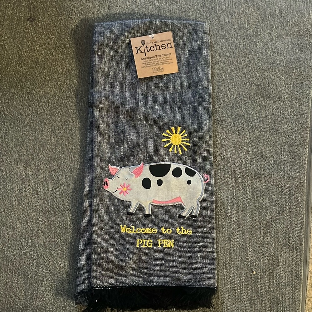 Welcome to the Pig Pen Tea Towel